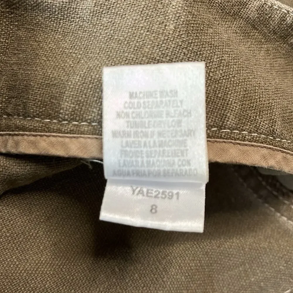 Vintage Y2K linen blend low waisted boot cut trousers